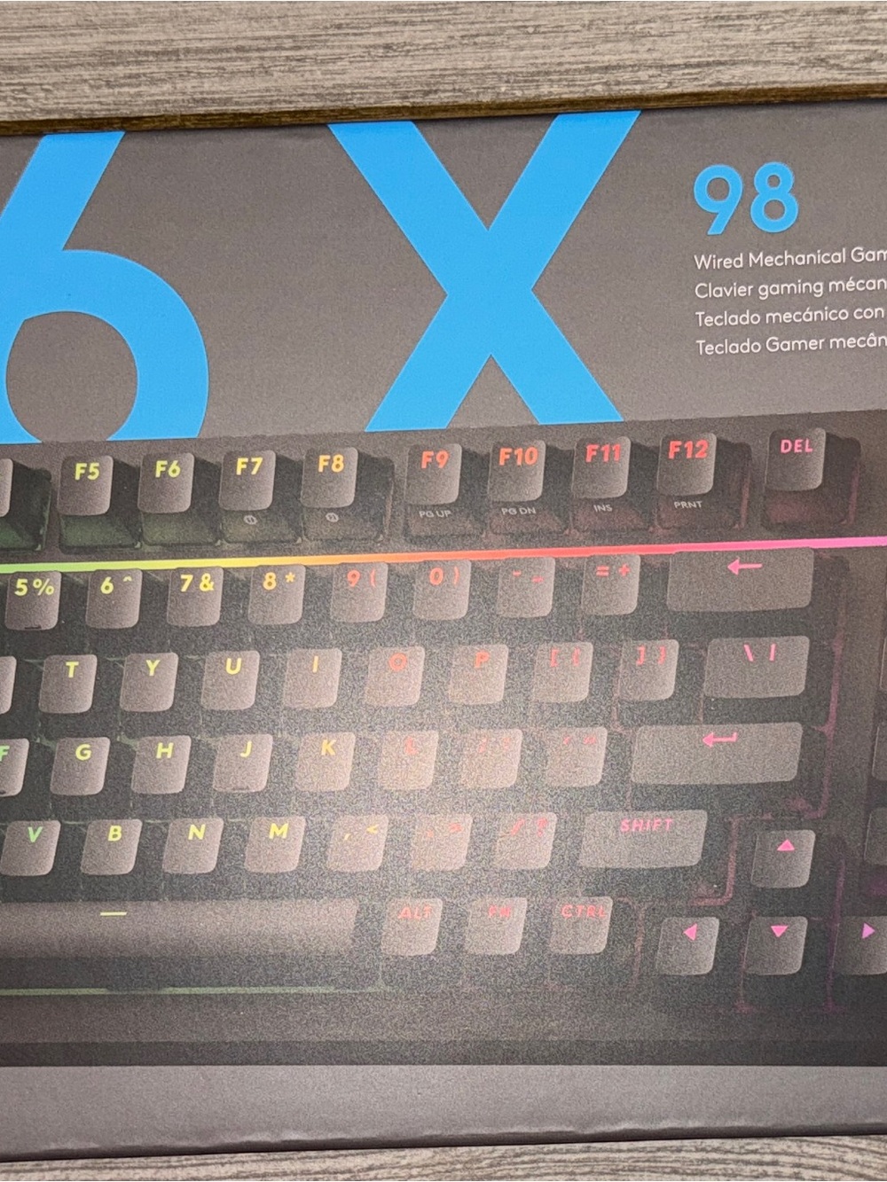 Logitech G16 X 98 Wired RGB Mechanical Gaming Keyboard - (tactile) Black -New